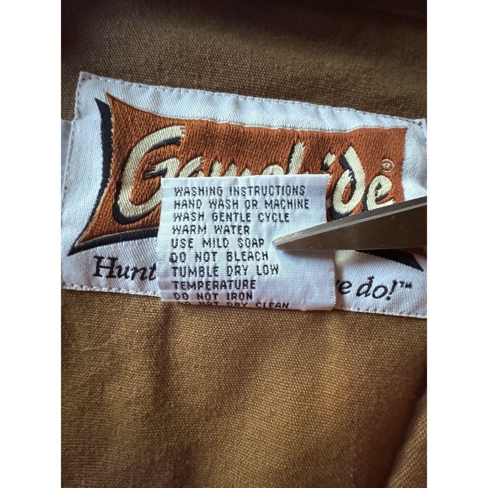 Game Hide Upland Pheasant Hunting Vest Men's Size Large Tan/Orange Cargo Pockets - Picture 7 of 9